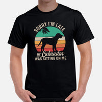 Labrador Dog Themed Clothes & Attire - Canine Tee Shirts For Humans - Gifts for Dog Lovers - My Labrador Was Sitting On Me T-Shirt - Black, Men