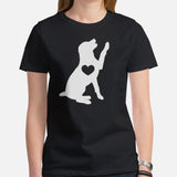 Labrador Dog Themed Clothes & Attire - Canine Tee Shirts For Humans - Gifts for Dog Moms, Dads & Lovers - Cute Lab High-fives T-Shirt - Black, Women