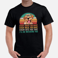 Labrador Dog Themed Clothes & Attire - Canine Tee Shirts For Humans - Gifts for Dog Moms, Dads & Lovers - I'll Be Watching You T-Shirt - Black, Men