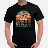 Labrador Dog Themed Clothes & Attire - Canine Tee Shirts For Humans - Gifts for Dog Moms, Dads & Lovers - I'll Be Watching You T-Shirt - Black, Men