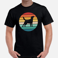 Labrador Dog Themed Clothes & Attire - Canine Tee Shirts & Outfit For Humans - Gifts for Dog Moms, Dads & Lovers - Retro Lab T-Shirt - Black, Men