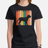 Labrador Dog Themed Clothes & Attire - Canine Tee Shirts & Outfit For Humans - Gifts for Dog Moms, Dads & Lovers - Retro Labrador Shirt - Black, Women