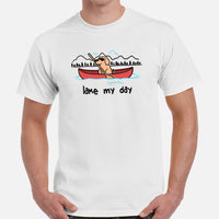 Labrador Dog Themed Clothes & Attire - Funny Canine Tee Shirts For Humans - Gifts for Campers & Dog Lovers - Lake My Day T-Shirt - White, Men