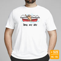 Labrador Dog Themed Clothes & Attire - Funny Canine Tee Shirts For Humans - Gifts for Campers & Dog Lovers - Lake My Day T-Shirt - White, Plus Size