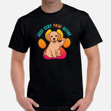 Labrador Dog Themed Clothes & Attire - Funny Canine Tee Shirts For Humans - Gifts for Dog Moms & Dads - Just Stay Paw-sitive T-Shirt - Black, Men