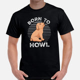 Labrador Dog Themed Clothes & Attire - Funny Canine Tee Shirts For Humans - Gifts for Dog Moms, Dads & Lovers - Born To Howl T-Shirt - Black, Men