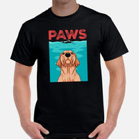 Labrador Dog Themed Clothes & Attire - Funny Canine Tee Shirts For Humans - Gifts for Dog Moms, Dads & Lovers - The Paws T-Shirt - Black, Men