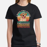 Labrador Dog Themed Clothes & Attire - Funny Canine Tee Shirts For Humans - Gifts for Dog Moms & Lovers - Aunt And Labrador Mom T-Shirt - Black, Women