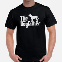 Labrador Dog Themed Clothes & Attire - Funny Canine Tee Shirts, Outfit For Humans - Gifts for Dog Dads & Lovers - The Dogfather T-Shirt - Black, Men