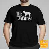 Labrador Dog Themed Clothes & Attire - Funny Canine Tee Shirts, Outfit For Humans - Gifts for Dog Dads & Lovers - The Labfather T-Shirt - Black, Plus Size