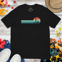 Lake Boating Wear, Apparel - Vacation Outfit, Clothes - Gift Ideas for Kayaker, Outdoorsman, Dog & Nature Lovers - Retro SUP T-Shirt - Black