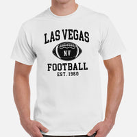 Las Vegas Est.1960 T-Shirt - Football Fanatic Vintage Graphic Shirt: Retro Style, Ideal Gifts for Football Fans - Game Day Shirt - White, Men