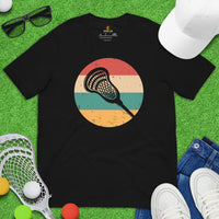Funny Lacrosse Shirt - Game Day Shirt - Gift for Lacrosse Player & Coach - Lacrosse Mom T-Shirt - Lax Dad Shirt - Vintage Lacrosse Shirt - Black
