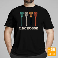 Funny Lacrosse Shirt - Game Day Shirt - Gift for Lacrosse Player & Coach - Lacrosse Mom T-Shirt - Lax Dad Shirt - Vintage Lacrosse T-Shirt - Black, Plus Size