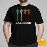 Funny Lacrosse Shirt - Game Day Shirt - Gift for Lacrosse Player & Coach - Lacrosse Mom T-Shirt - Lax Dad Shirt - Vintage Lacrosse T-Shirt - Black, Plus Size