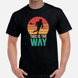 Funny Lacrosse Shirt - Game Day Shirt - Gift for Lacrosse Player & Coach - Lacrosse T-Shirt - Lax Shirt - Vintage This Is The Way T-Shirt - Black, Men