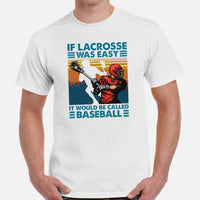 Lax T-Shirt & Clothting - Lacrosse Gifts for Coach & Players - Ideas for Guys, Men & Women - Funny It Would Be Called Baseball Tee - White, Men