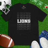 Lions T-Shirt - Lion T-Shirt - Lion Tshirt - Game Day Shirt - Football Tee - Funny Football Shirt - Gift for Football Fan, Coach & Player - Black