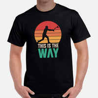 Lumberjack T-Shirt - Gift for Logger, Carpenter, Axe Thrower - Logging, Axe Throwing, Carpentry Outfit, Clothes - This Is The Way Tee - Black, Men