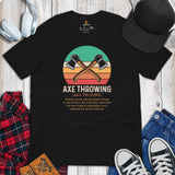 Lumberjack T-Shirt - Gift for Logger, Carpenter, Axe Thrower - Logging, Hatchet Axe Throwing Outfit - Funny Axe Throwing Definition Tee - Black