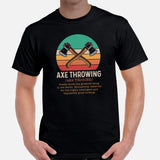 Lumberjack T-Shirt - Gift for Logger, Carpenter, Axe Thrower - Logging, Hatchet Axe Throwing Outfit - Funny Axe Throwing Definition Tee - Black, Men