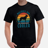 Malinois Dog Themed Clothes & Attire - Funny Canine Tee Shirts For Humans - Gifts for Dog Dads & Lovers - Vintage Malinois Dad T-Shirt - Black, Men