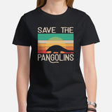 Mammal Anteater Mammalogy T-Shirt - Save The Pangolin Shirt - Extinction Animals & Endangered Species Shirt - Animal Activists Tee - Black, Women