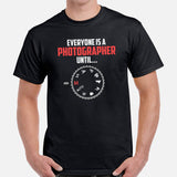 Camping & Bird Shirt - Presents, Gift Ideas for Bird Lovers, Photographers, Birdwatchers, Birders - Everyone Is A Photographer Birding Tee - Black, Men