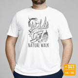 Maple Samara, Elk, Oaknut, Acorn, Mushroom & Dinosaur Bone Cottagecore T-Shirt - Biology, Paleontology Shirt - Gift for Geologist - White, Plus Size