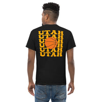 Bday & Christmas Gift Ideas for Basketball Lovers, Coach & Player - Senior Night, Game Outfit & Attire - Utah B-ball Fanatic T-Shirt - Black, Back