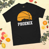 Ideal Christmas Gift for Basketball Lover, Coach & Player - Senior Night, Game Outfit & Attire - Phoenix Skyline B-ball Fanatic T-Shirt - Black