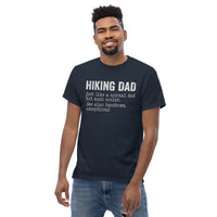 Ideal Father's Day Gift for Wanderlust, Nature Lovers, Outdoorsy Campers & Hikers, Geocachers - Punny Hiking Dad Definition Shirt - Navy