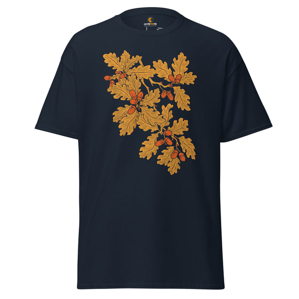 Vintage Acorn Oak Tee | Wildlife-Inspired Camping, Hiking Shirt | Explore the Wilderness in Style | The Ideal Gift for Nature Lovers - Navy