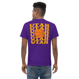 Bday & Christmas Gift Ideas for Basketball Lovers, Coach & Player - Senior Night, Game Outfit & Attire - Utah B-ball Fanatic T-Shirt - Purple, Back