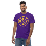 Minnesota Football Emblem Fanatic Vintage Graphic T-Shirt - Game Day Shirt - Retro Style, Ideal Gifts for Him & Her, Football Fans - Purple