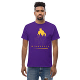 Minnesota Football Fanatic Vintage Graphic T-Shirt: Gift for Football Fans - Game Day Shirt - Minnesota Skyline Viking Themed Shirt - Purple