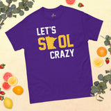 Minnesota Football Fanatic Vintage Graphic T-Shirt: Retro Style, Ideal Gift for Football Fans - Game Day Tee - Let's Skol Crazy Shirt - Purple