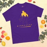 Minnesota Football Fanatic Vintage Graphic T-Shirt: Gift for Football Fans - Game Day Shirt - Minnesota Skyline Viking Themed Shirt - Purple