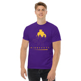 Minnesota Football Fanatic Vintage Graphic T-Shirt: Gift for Football Fans - Game Day Shirt - Minnesota Skyline Viking Themed Shirt - Purple, Men