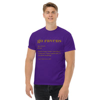 Baltimore Football Fanatic Vintage Graphic T-Shirt: Ideal Gifts for Football Fans - Game Day Tee - Funny Go Ravens Definition Shirt - Purple, Men