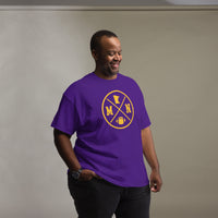 Minnesota Football Emblem Fanatic Vintage Graphic T-Shirt - Game Day Shirt - Retro Style, Ideal Gifts for Him & Her, Football Fans - Purple, Plus Size