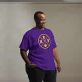 Minnesota Football Emblem Fanatic Vintage Graphic T-Shirt - Game Day Shirt - Retro Style, Ideal Gifts for Him & Her, Football Fans - Purple, Plus Size