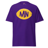 Minnesota Football Fanatic Vintage Graphic T-Shirt: Gift Ideas for Him & Her, Football Fans - Retro Style Game Day Shirt - Purple