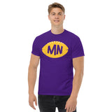 Minnesota Football Fanatic Vintage Graphic T-Shirt: Gift Ideas for Him & Her, Football Fans - Retro Style Game Day Shirt - Purple, Men