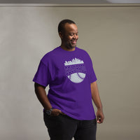 Vintage Colorado Skyline Baseball Fanatic Shirt: Gift Ideas for Him & Her, Baseball Lovers & Enthusiasts - Retro Style Game Day Tee - Purple, Plus Size