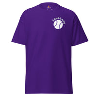 Retro Colorado Baseball Emblem Fanatic T-Shirt: Gift Ideas for Him & Her, Baseball Enthusiasts & Lovers - Vintage Game Day Shirt - Purple, Front