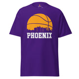 Ideal Christmas Gift for Basketball Lover, Coach & Player - Senior Night, Game Outfit & Attire - Phoenix Skyline B-ball Fanatic T-Shirt - Purple