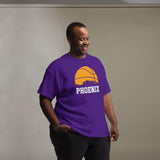 Ideal Christmas Gift for Basketball Lover, Coach & Player - Senior Night, Game Outfit & Attire - Phoenix Skyline B-ball Fanatic T-Shirt - Purple, Plus Size