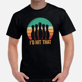 Men's & Women's Bowler T-Shirt, Outfit - Bowling Alley Themed Party Favors - Presents, Gifts for Bowlers- Funny I'd Hit That Tee - Black, MenMen's & Women's Bowler T-Shirt, Outfit - Bowling Alley Themed Party Favors - Presents, Gifts for Bowlers - Funny I'd Hit That Tee - Black, Men