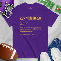 Minnesota T-Shirt - MN Shirt - Game Day Shirt - Funny Football Shirt - Gift for Football Fan & Lover - Definition Shirt - Go Vikings Shirt - Purple
